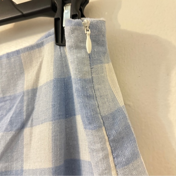 Medium Forever 21 High-Rise Plaid Wide Leg Pants, Blue & White Plaid - Picture 2 of 4